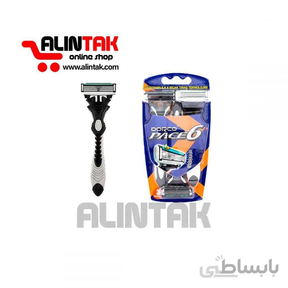 خودتراش مردانه دورکو 6 تیغ Dorco (ژیلت 6 دورکو) تیغ دورکو بسته ۳ عددی
