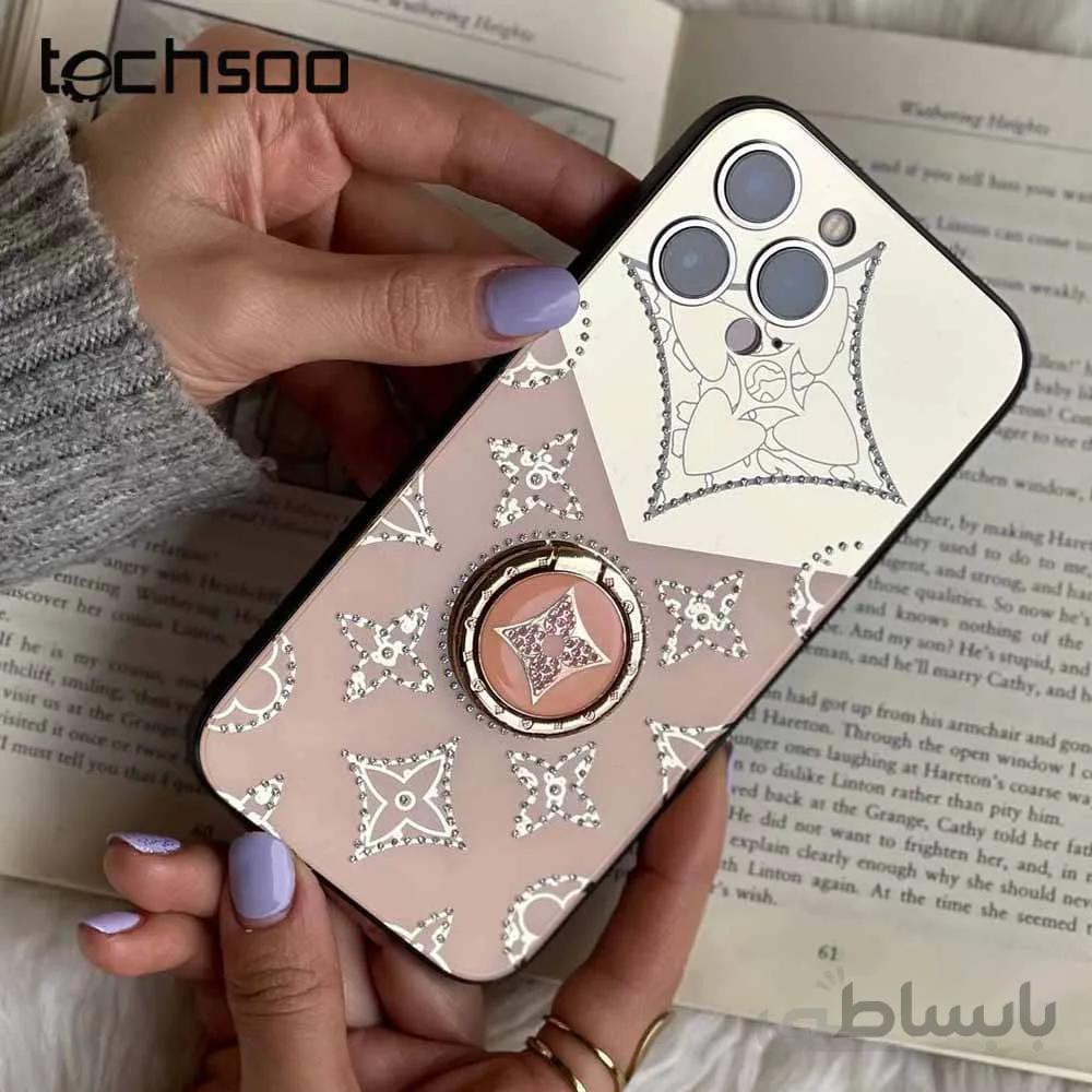 قاب موبایل آیفون لویی ویتون آینه و نگین حلقه