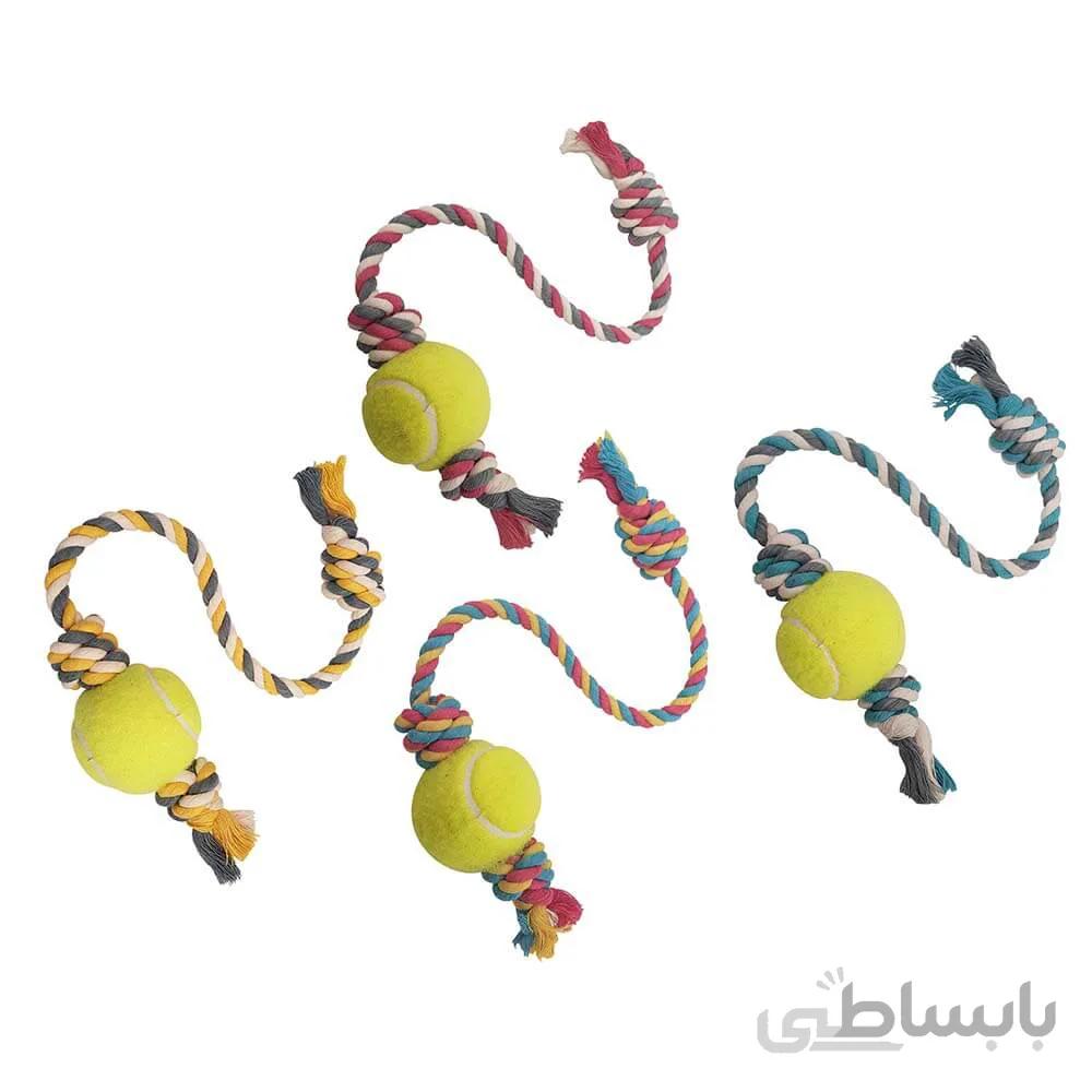 اسباب بازی سگ نیناپت مدل توپ و طناب کد C ا Ninapet Dog Toy Ball And Rope Model