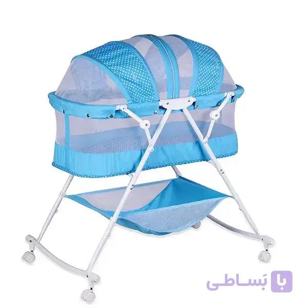 تخت کودک اسپرینگ مدل Sunny رنگ آبی