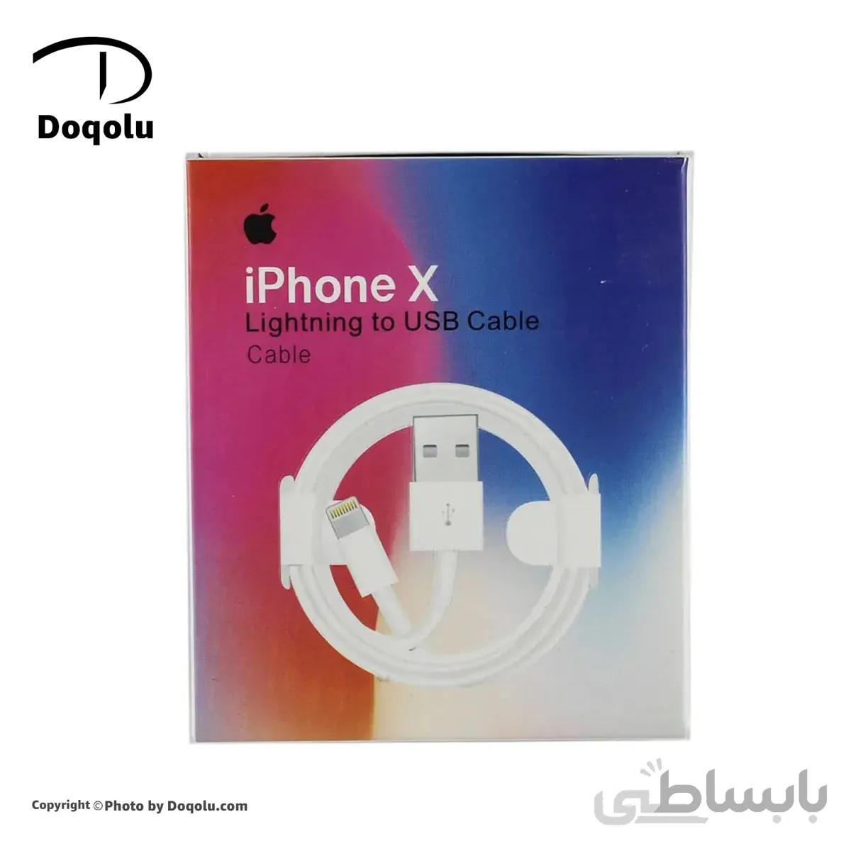 کابل Lightningتبدیل USBبه اپل ایفون پک دار IPHONE X