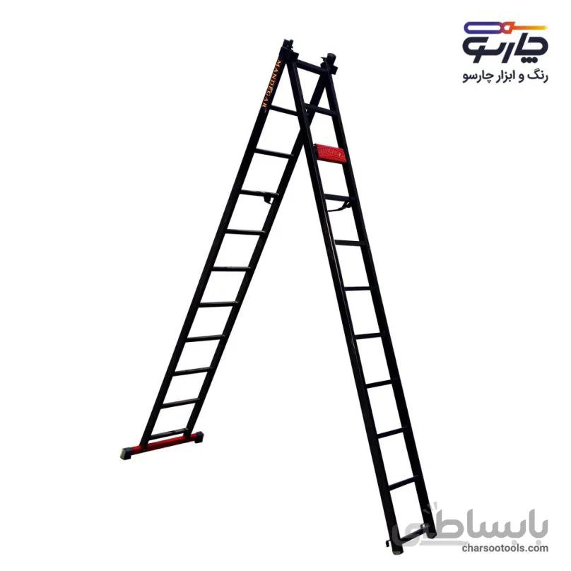 نردبان کشویی آهنی 23 پله ماندگار