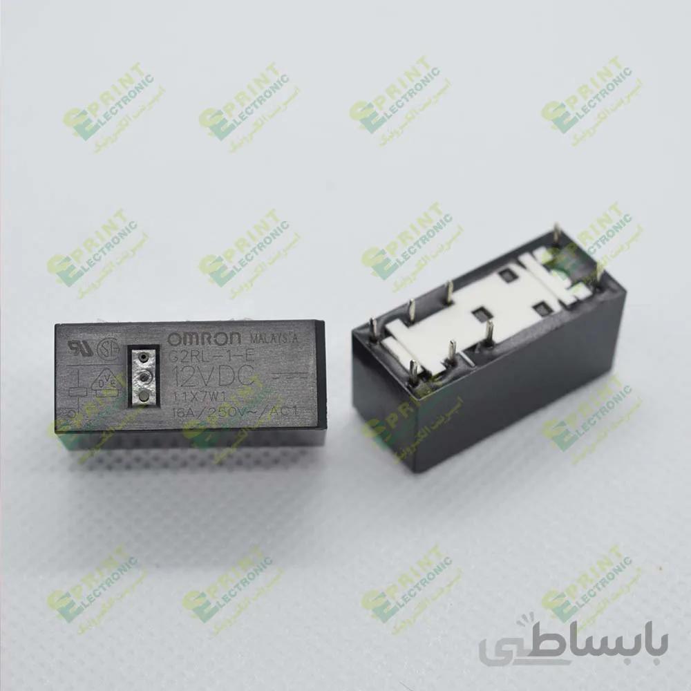 رله 24 ولت کتابی ارتفاع کوتاه 8 پایه 16 آمپر Omron G2RL-1-E-24VDC