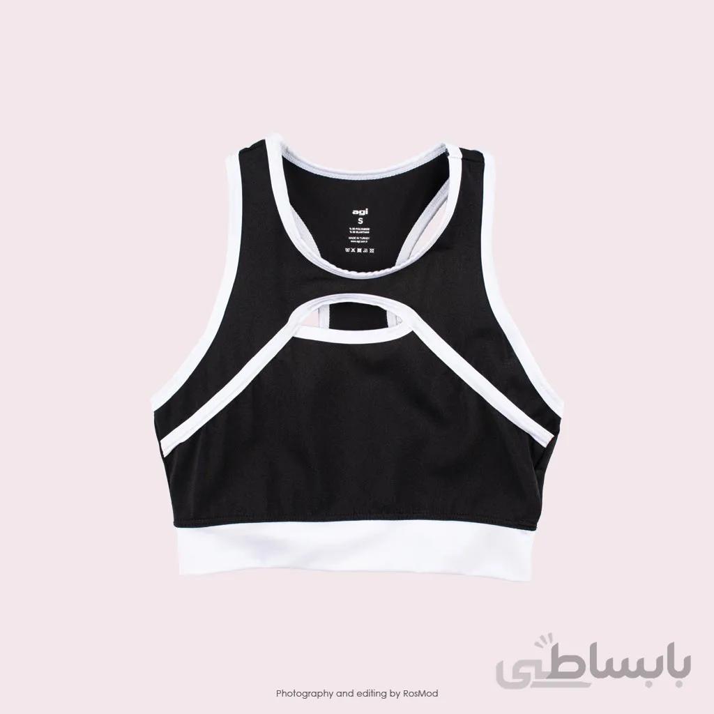 نیم تنه دیسکو شاین سیاه/سفید آگی – Agi Disco Sport Bra Siyah/Beyaz 70000