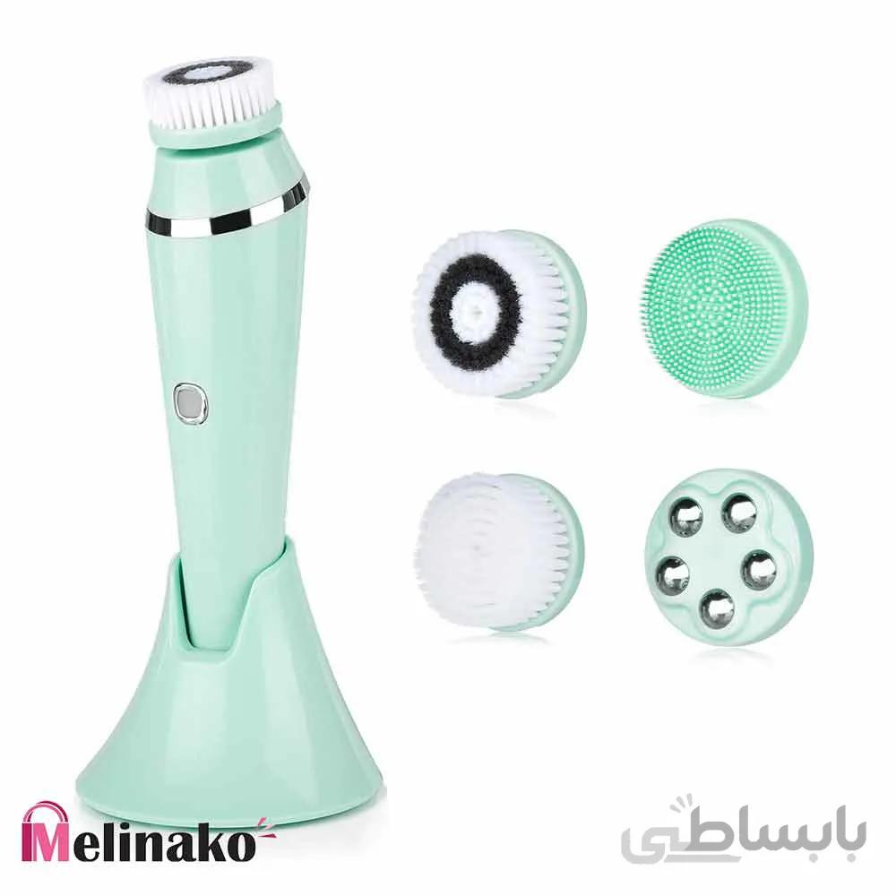دستگاه فیس براش 4 کاره ضد آب شارژی مدل 2021 Beauty Machine Exfoliating Spa Kit Facial Cleansing Brush With Base
