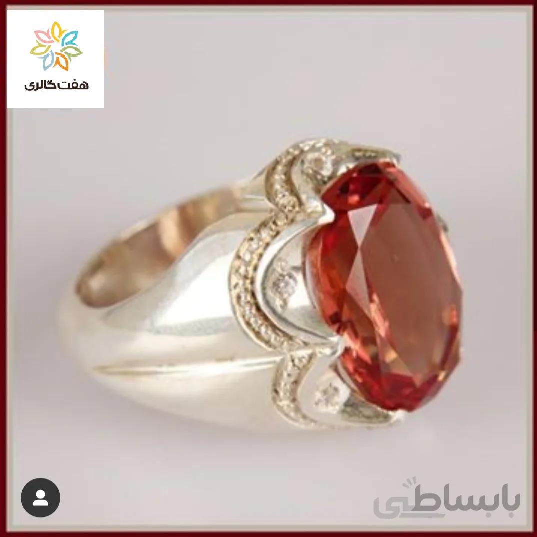 انگشتر دستساز مردانه نقره با نگین الکساندریت کد ۱۰۱۸۲۶