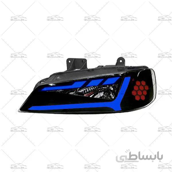 چراغ جلو اسپرت پژو پارس طرح آئودی Q5 آبی