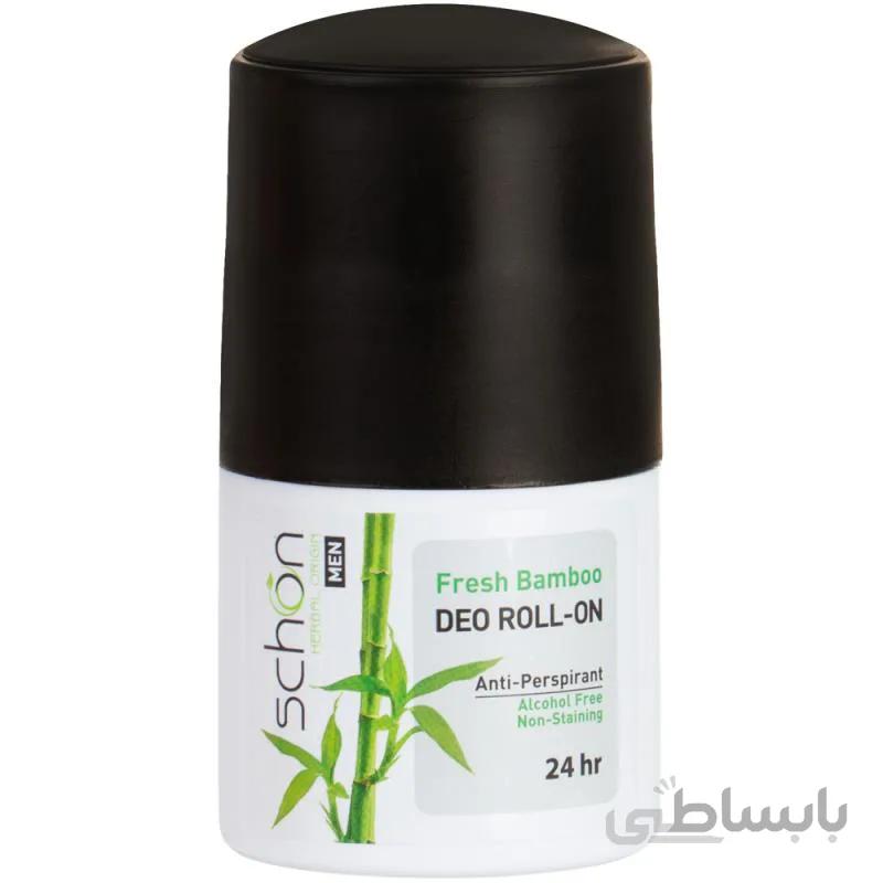رول ضد تعریق مردانه بامبو مشکی شون - 50 میلی لیتر ا Schon Men's antiperspirant roll of black bamboo rug - 50 ml کد 388485