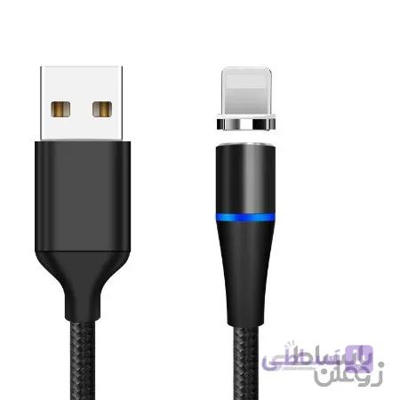 کابل شارژ و کابل تبدیل مغناطیسی 5 آمپری mob01 برای شارژ و انتقال داده با سه کانکتور micro-usb/ type c/لایتنینگ طول 1 متر