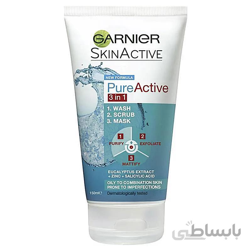 ژل شستشو و اسکراپ صورت حجم دهنده 150 میلی لیتر گارنیه