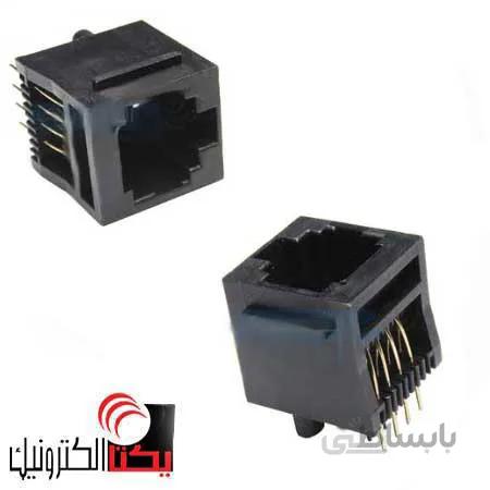 سوکت کانکتورشبکه مادگیRJ45 صاف پلاستیکی 8 پین