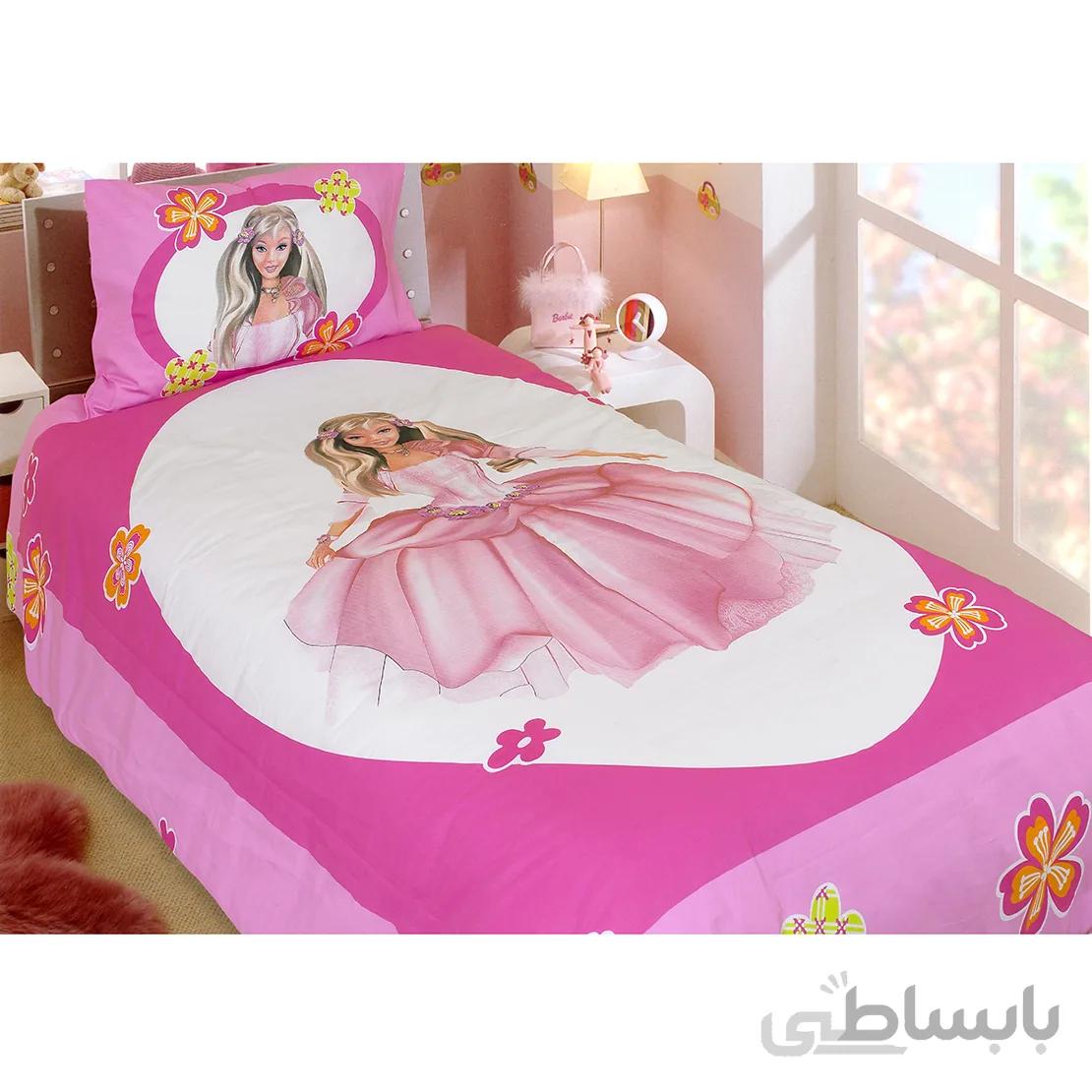 ست لحاف روتختی 3 تکه نوجوان دخترانه رزین تاژ طرح باربی بیوتی Barbie Beauty رانفرس