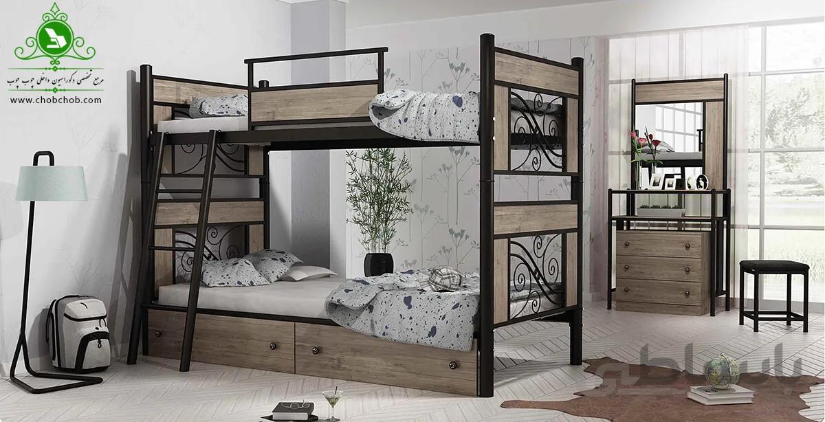 تخت خواب دوطبقه مدل ملودی
