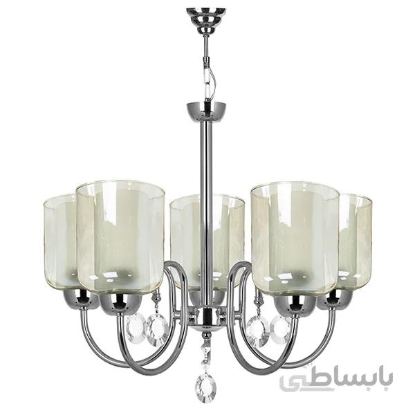 لوستر پنج شعله چشمه نور کد A812/5-C کروم