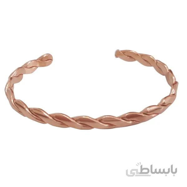 دستبند مسی ساده پیچ متوسط کد jw68