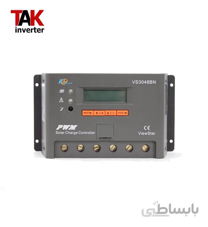 شارژ کنترلر خورشیدی 30 آمپر EPsolar pwm VS3048BN ا charge controller 30A/h 12/24/48v Auto Epsolar PWM VS3048BN series