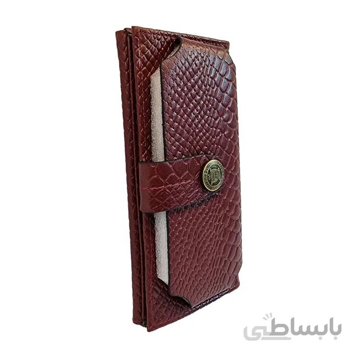 کیف پول دوطرفه طرح کورکو چرم طبیعی گاوی