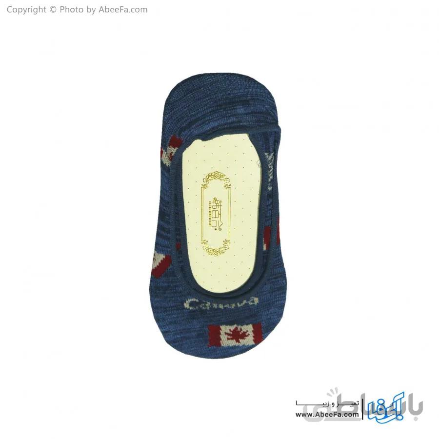 جوراب کالج مدل AF1133-A آبی دودی