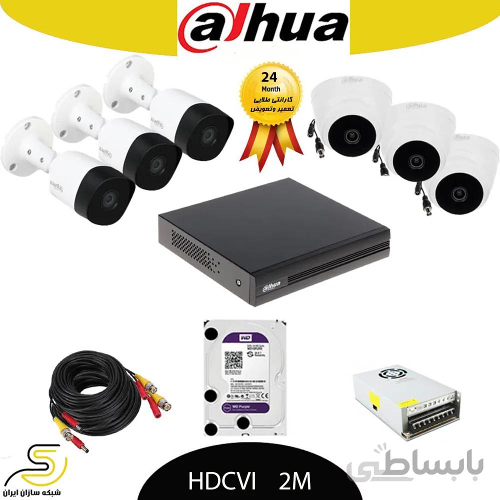 پکیج 6 دوربین مداربسته داهوا T1A21P