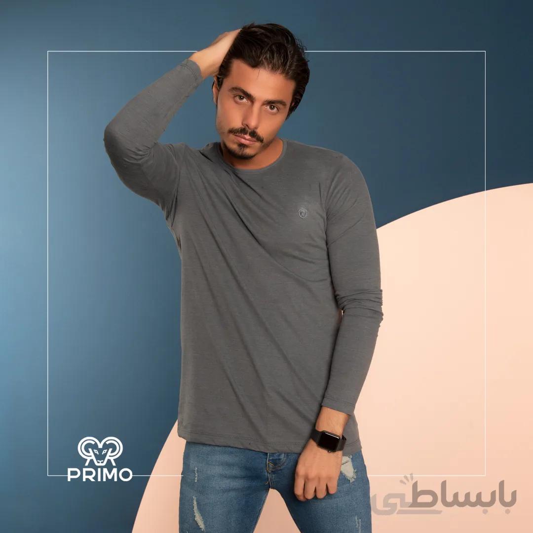 تیشرت پنبه مردانه مدل آستین بلند 513203