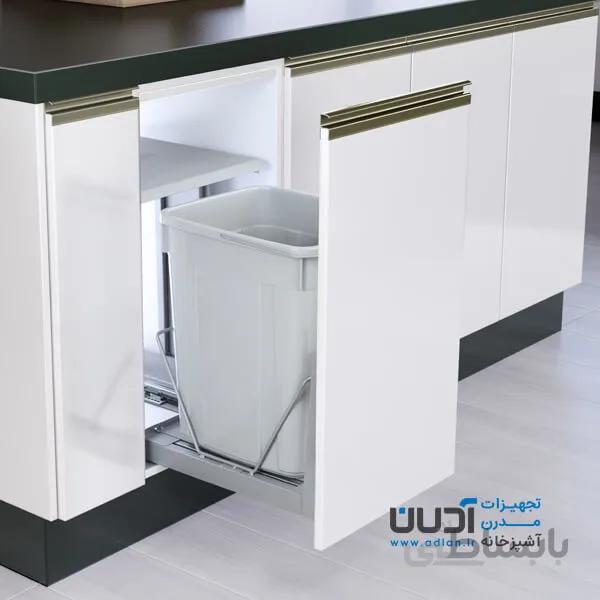 سطل زباله بزرگ ریل کف تاندم تک مخزنه (40 لیتری) – زانکو
