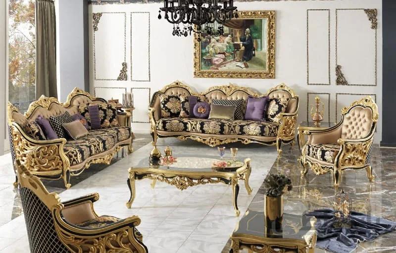 مبل کلاسیک سلطان تمام چوب راش