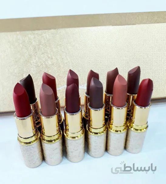 پک رژ لب 12 عددی جامد مات مک ا MAC 12-digit matte solid lipstick pack