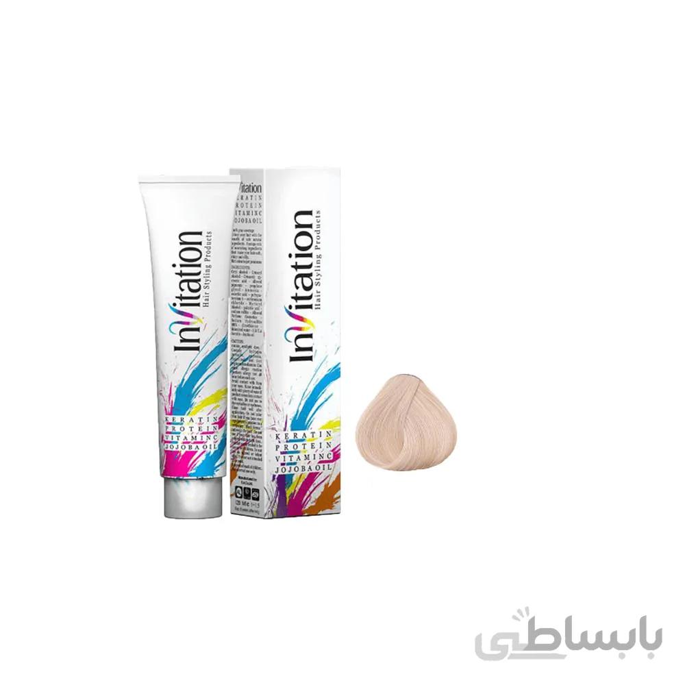 رنگ مو اینویتیشن شماره 90.02 حجم 120 میلی لیتر رنگ صدفی