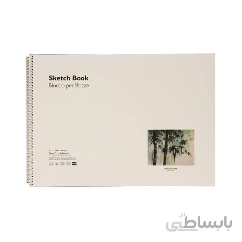 دفترچه آبرنگ اشتنباخ 280g ایتالیا A3 سفید 15برگی