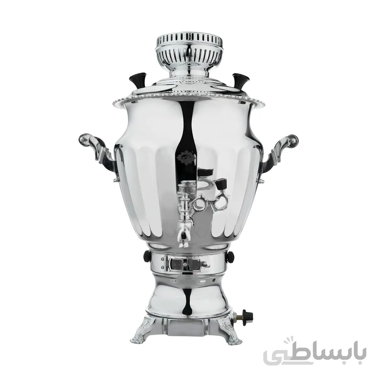سماور گازی عالی نسب مدل نگین سیمین ظرفیت 6 لیتر