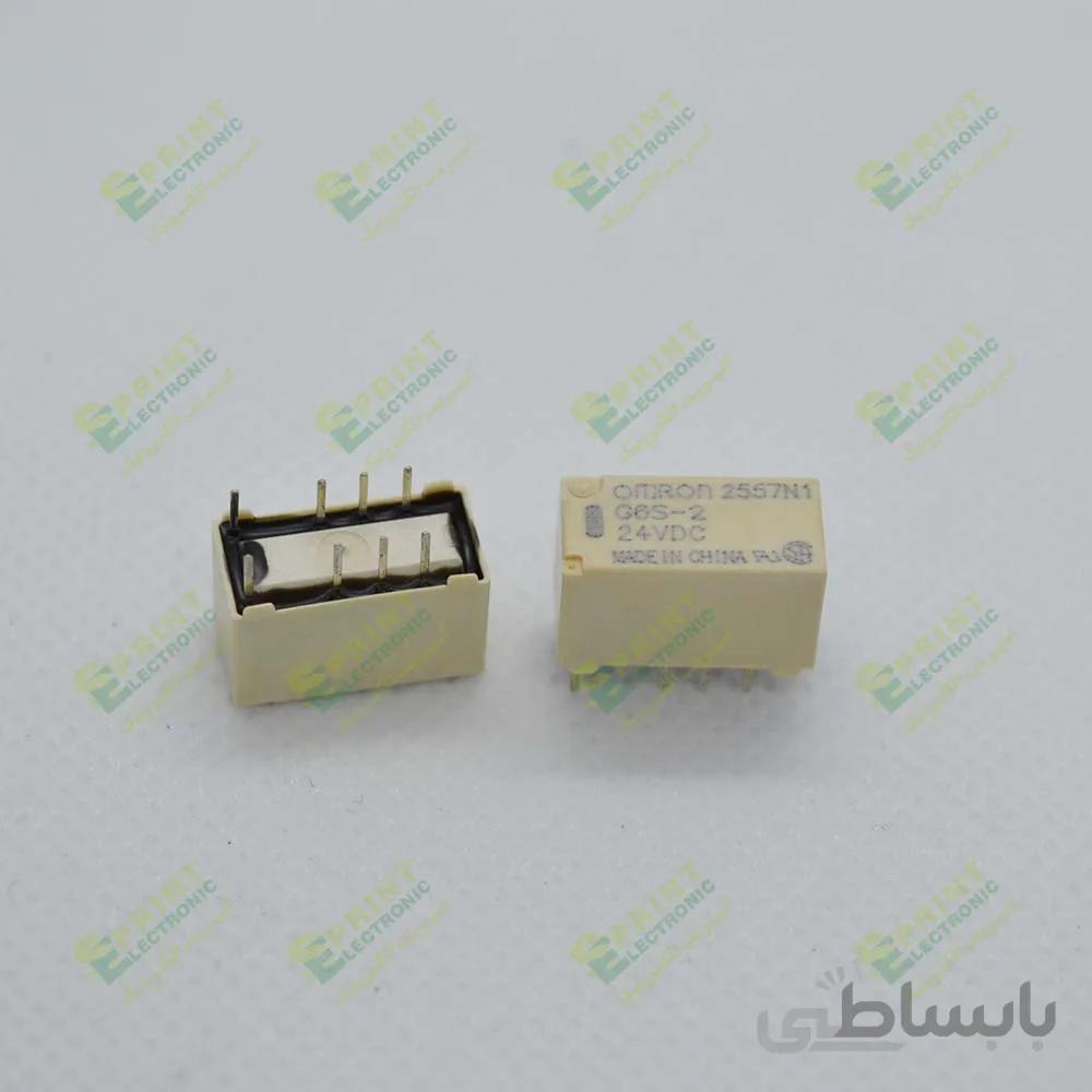رله 12 ولت مینی مخابراتی 8 پایه 2 آمپر Omron G6S-2-12VDC