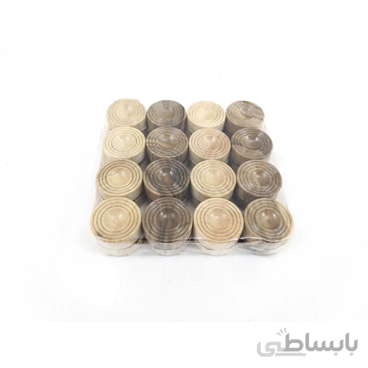 مهره تخته نرد چوبی خودرنگ کد 101
