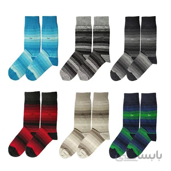 پک جوراب مردانه 3 تایی نیویورک الوان روشن کد ph618.2
