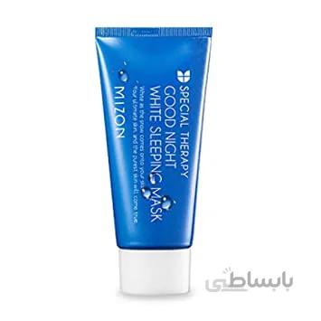 ماسک خواب روشن کننده و آبرسان MIZON ا White tube anti-wrinkle sleep mask