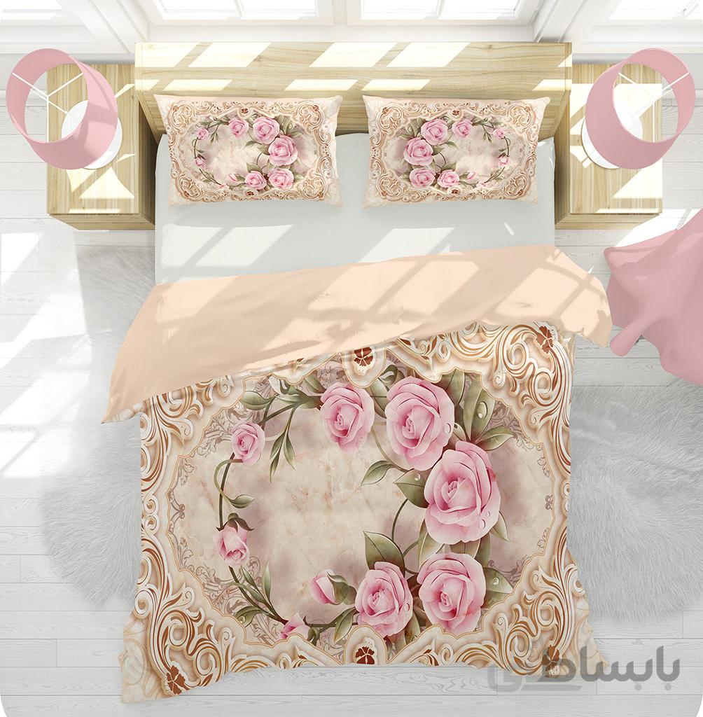 روتختی سه بعدی دونفره گل کد 1310
