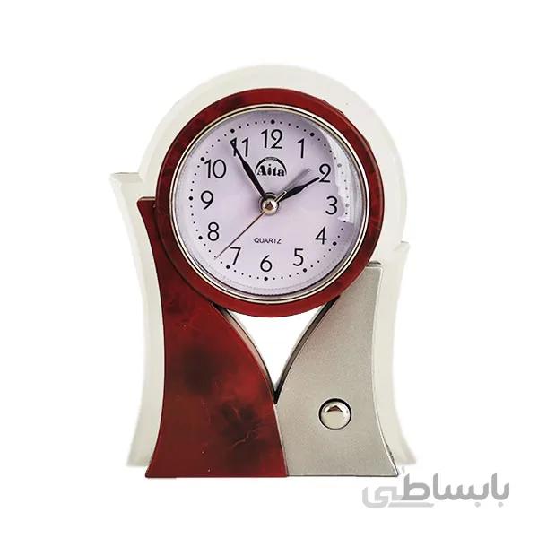 ساعت رومیزی چراغ دار طرح چوب