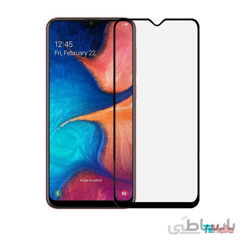 محافظ فول تمام صفحه شیشه ای مدل 9D مناسب برای موبایل سامسونگ A20