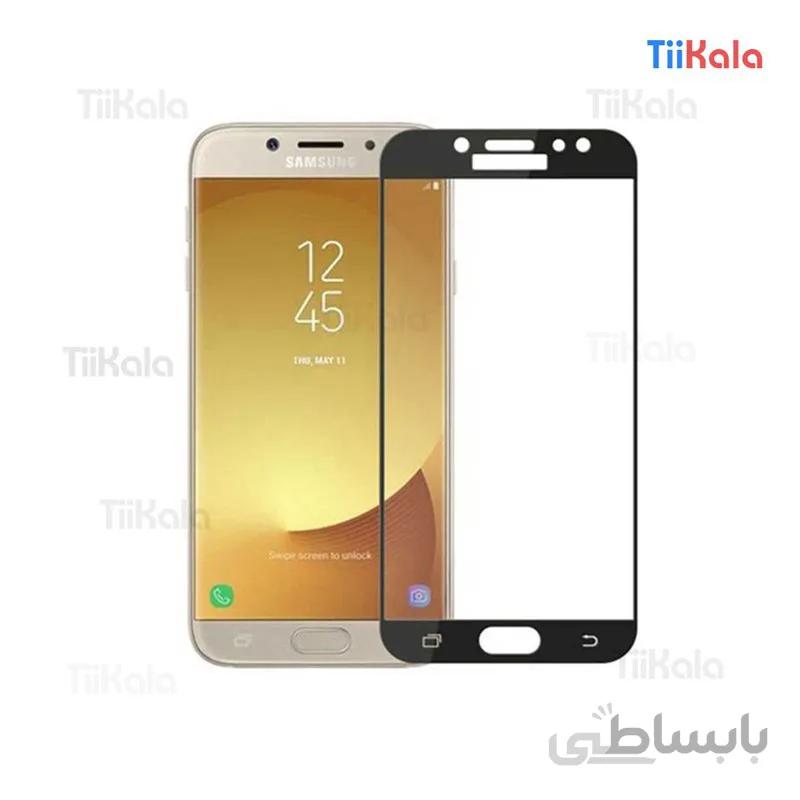 محافظ فول تمام صفحه شیشه ای مدل 9D مناسب برای موبایل سامسونگ J5 Pro