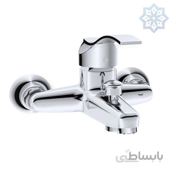 شیر حمام مدل اپال شیری کروم شودر ا حمام اپال شیری کروم