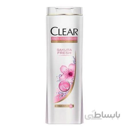 شامپو ضد شوره و تازه كننده زنانه کلیر مدل sakara fresh حجم 340 ميل