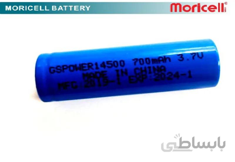 باتری 14500 لیتیوم شارژی 3.7 ولت 800 میلی آمپر GS Power
