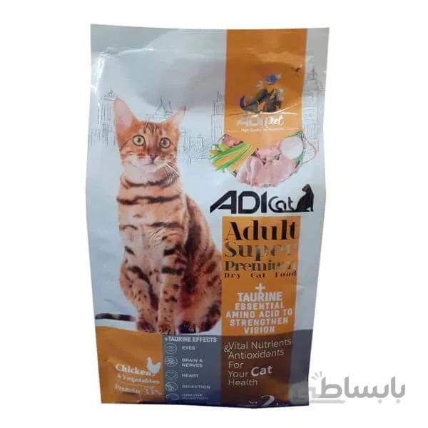 غذای خشک گربه آدی کت مدل Super premium طعم مرغ بسته 7.5 KG