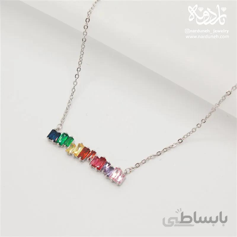گردنبند مولتی کالر (طلایی ونقره ای)- 03