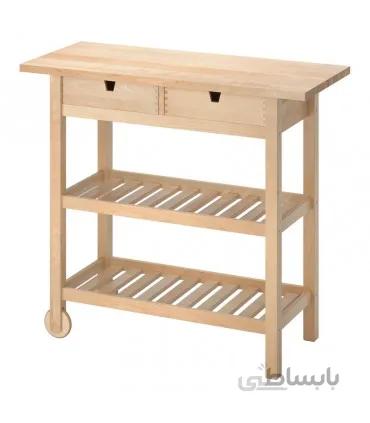 ترولی چوبی ایکیا مدل FORHOJA