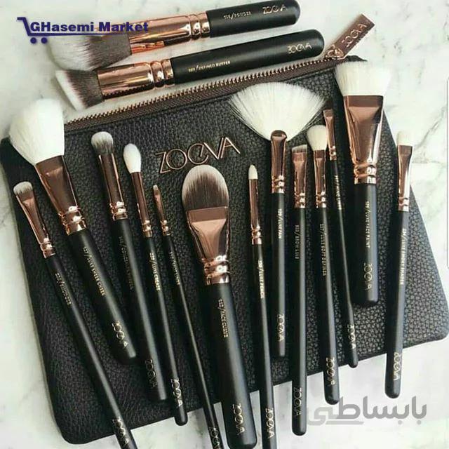 ست براش لاکچری 15 عددی مدل Zoeva(رنگ قهواه ای)