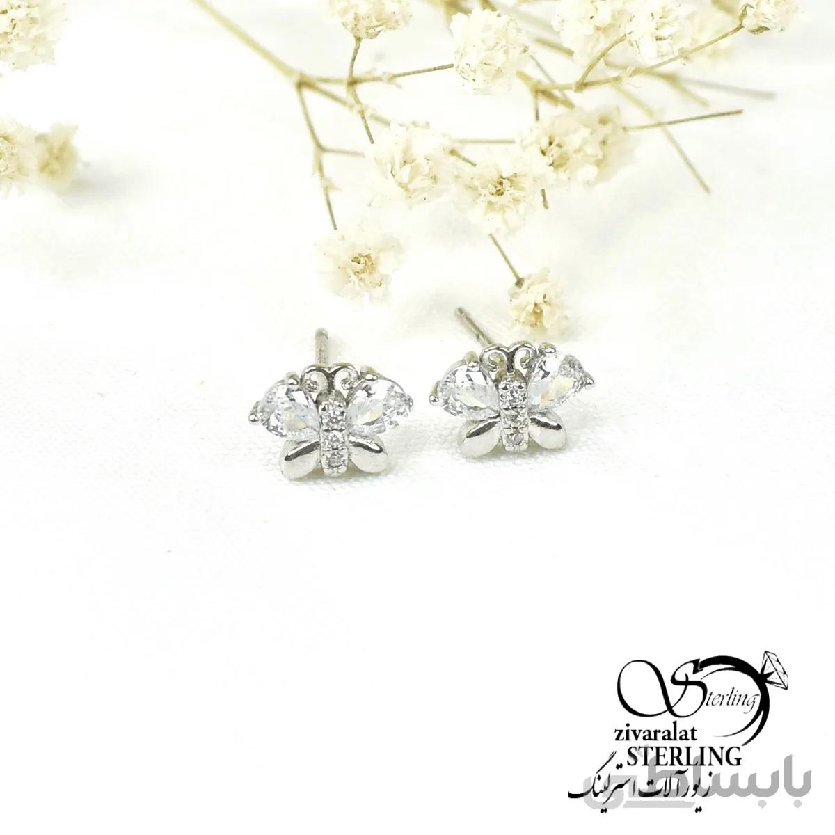 گوشواره میخی نقره کد 6255