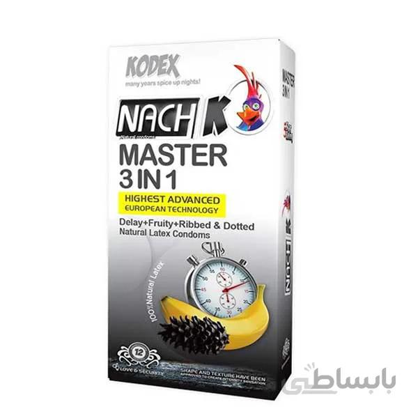 کاندوم مستر 3 در یک ناچ کدکس 12 عدد ا Nachkodex Master 3 in 1 Condoms 12 pcs