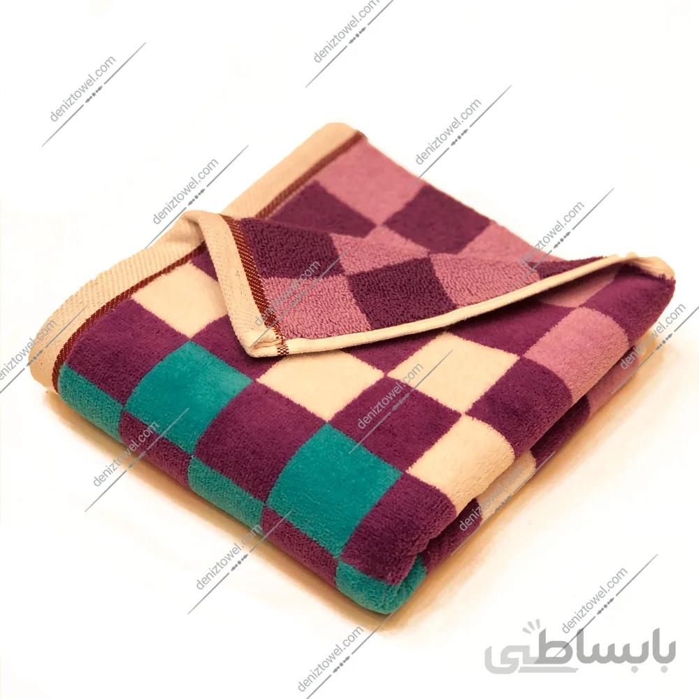 حوله دستی طرح شطرنجی کد 02