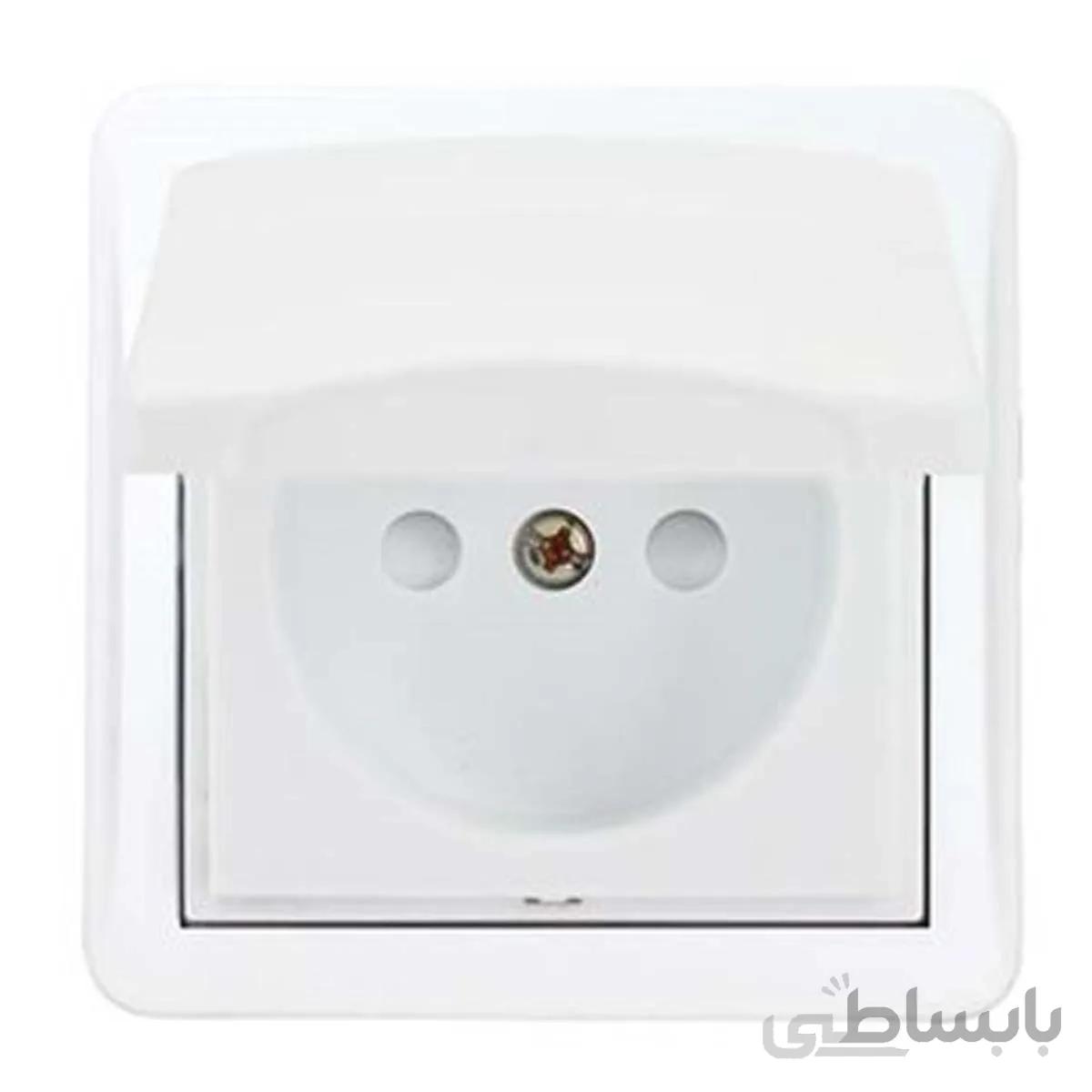 پریز بدون ارت درب دار با محافظ کودک پارت الکتریک مدل شهاب روکار