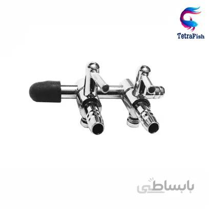 ترمینال و تقسیم هوای آکواریوم 2 خروجی استیل